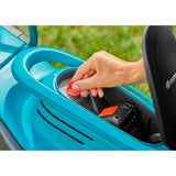 Gardena powermax 32 18v p4a czytaj akumulator do kosiarki w komplecie. ładowarka 18 v szerokość cięcia max. 320 mm
