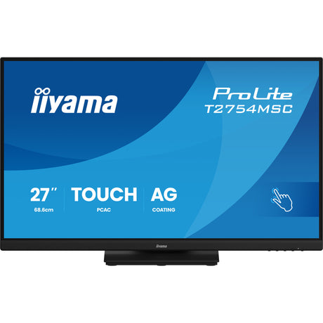 Iiyama prolite t2754msc-b2ag 27 monitor dotykowy (czarny (matowy), dotykowy, VGA, HDMI, audio, USB)