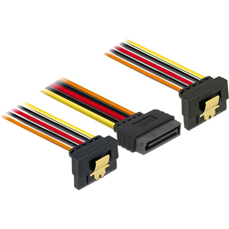 Delock SATA 15-pinowy > 2 x SATA 15-pinowy kabel rozdzielacza zasilania (czarny czerwony, 0,15 m)