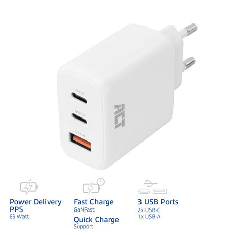 Ładowarka USB działa w kolorze białym