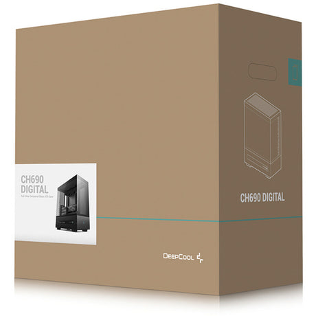 Obudowa cyfrowa midi tower Deepcool ch690 (czarna | 2x USB-A | 1x USB-C | szkło hartowane)