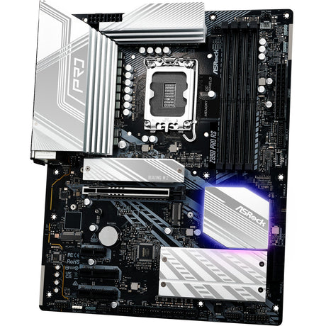 Płyta główna Asrock Z890 Pro RS Socket 1851 (czarno-biała, RAID, 2,5 GB-LAN, dźwięk, ATX)