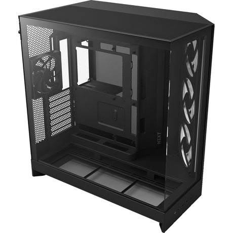 Obudowa midi tower Nzxt h9 flow rgb (czarna (matowa) | 2x usb-a | 1x usb-c | rgb | szkło hartowane)