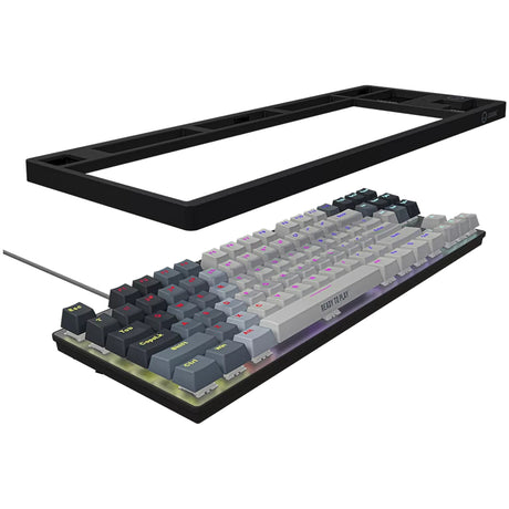 Mechaniczna klawiatura do gier Lorgar Azar 514tkl rgb (biała, układ amerykański (qwerty), logar dream, 80% (tkl), rgb)