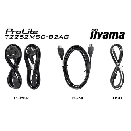 Monitor dotykowy Iiyama prolite t2252msc-b2ag 21,5 (czarny, HDMI, Display Port, 2x USB-A, USB-B)