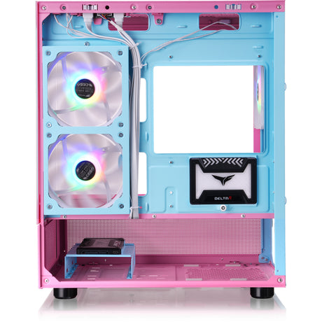 Obudowa mini tower Thermaltake View 170 tg argb (różowy | 2x usb-a | rgb | szkło hartowane)