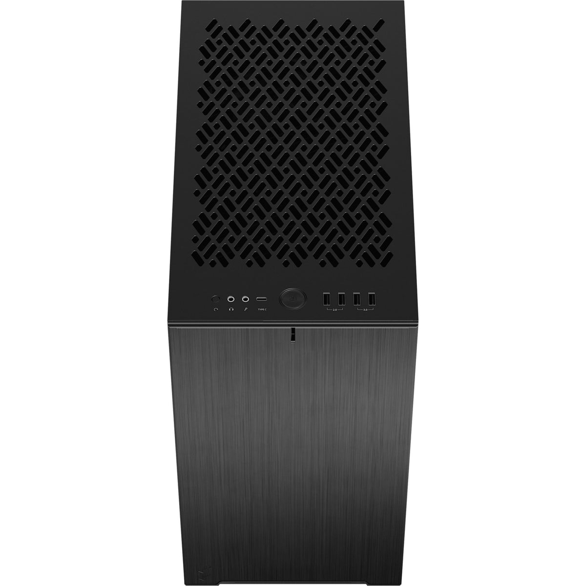 Konstrukcja fraktalna definiuje 7 mini czarną, solidną obudowę midi tower (czarna | 4x USB-A | 1x USB-C)