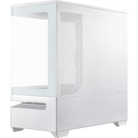 Obudowa Midi Tower Asus Prime Ap202 (biała | 2x USB-A | 1x USB-C | RGB | Szkło hartowane)