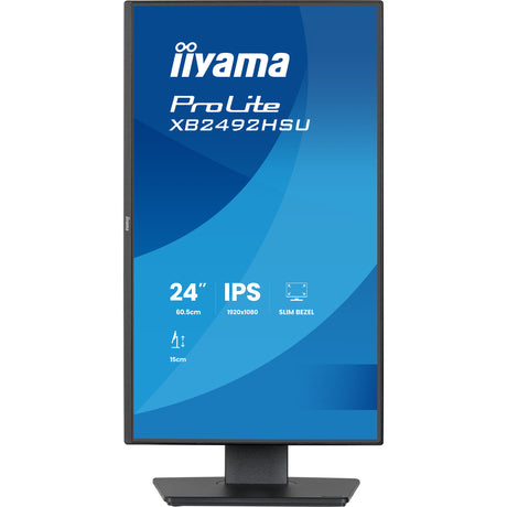 Monitor Iiyama prolite xb2492hsu-b1 24 (czarny (matowy), HDMI, display port, 2x USB-A, USB-B, 120 Hz)