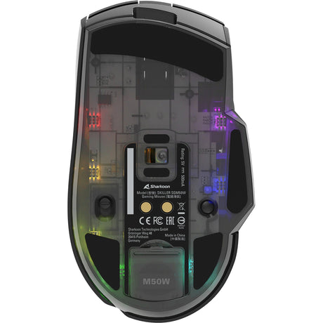 Mysz do gier Sharkoon Skiller sgm50w (czarna, 400 - 6400 dpi, diody rgb)