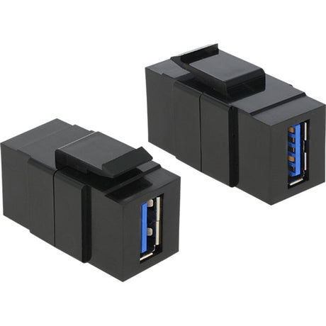 Delock moduł Keystone USB 3.0 z żeńskim gniazdem > USB 3.0 z żeńskim modułem Keystone (czarny)