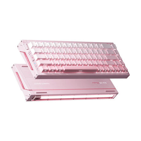 W pełni aluminiowa klawiatura z efektem Halla Mchose Ace 68 Turbo Esports (jasnoróżowa, układ amerykański (QWERTY), Mount Tai GT He, 65%, 16K, RGB, Hot Swap, USB-C, czujnik Halla)