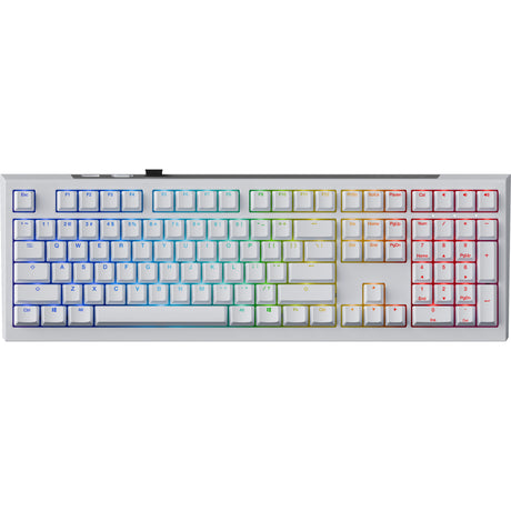 Klawiatura mechaniczna Ducky one x bezprzewodowa rgb (biała, układ amerykański (qwerty), indukcyjna, 100%, z możliwością wymiany podczas pracy, pbt, 2,4 GHz | bluetooth | usb-c)