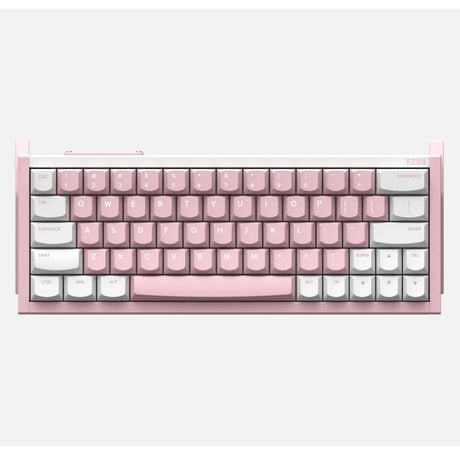 Iqunix ez63 różowy przełącznik magnetyczny do gier na klawiaturze (biały, układ amerykański (qwerty), gateron magnetyczny jade pro, 60%, rgb, klawisze pbt z podwójnym strzałem)