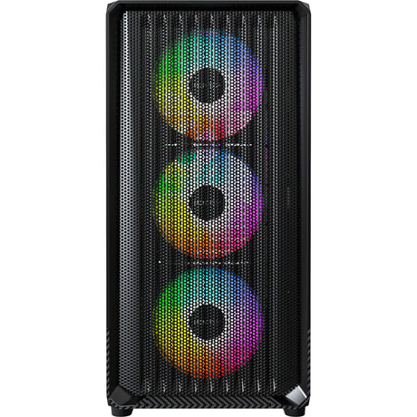 Obudowa midi tower Montech x5m (czarna | 2x USB-A | 1x USB-C | RGB | szkło hartowane)