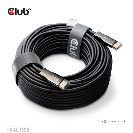 Kabel hybrydowy Club 3D HDMI AOC 8K60 Hz 4K120 Hz 50 m (czarny)
