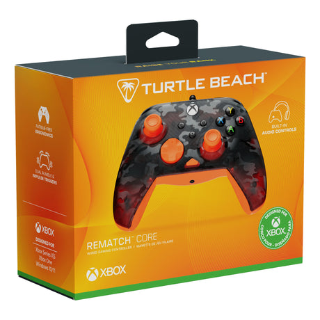 Kontroler przewodowy Turtle Beach Rematch Core (czarny pomarańczowy, Xbox Series X|S, Xbox One, PC)