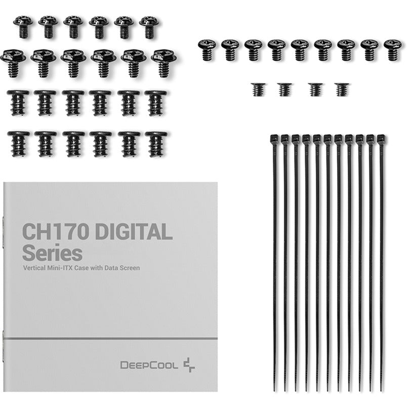 Obudowa cyfrowa mini tower Deepcool ch170 (czarna | 2x USB-A | 1x USB-C)