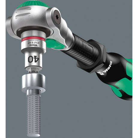 Zestaw grzechotek Zyklop Speed Wera 8100 SA, 42-częściowy zestaw narzędzi (czarno-zielony, napęd 1 4, z funkcją przytrzymywania, metryczny)