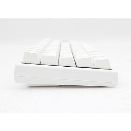 Ducky one 2 pro mini biała klasyczna mechaniczna klawiatura do gier rgb (biała, układ amerykański (qwerty), wiśniowy mx brązowy, 60%, dioda rgb, podwójny strzał pbt, mechanika szarlatana)