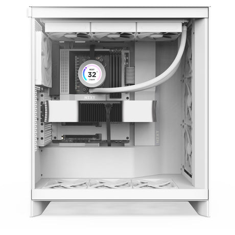 Nzxt h7 flow (2024) obudowa midi tower (biała | 2x USB-A | 1x USB-C | szkło hartowane)