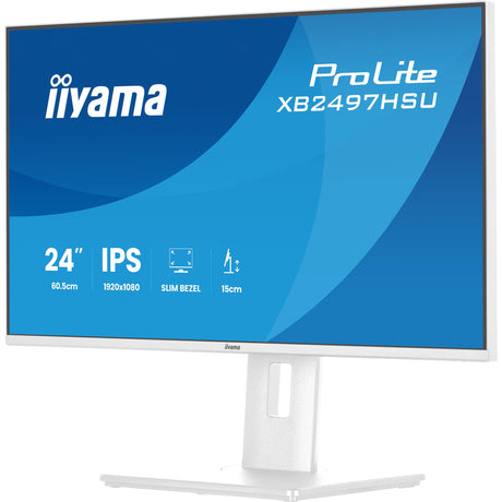 Monitor Iiyama prolite xb2497hsu-w1 23.8 (biały (matowy), 120 Hz, HDMI, Display Port, USB, audio)