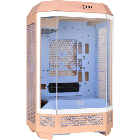 Thermaltake the tower 300 - obudowa mini tower peach fuzz (brzoskwinia | 3x USB-A | szkło hartowane)