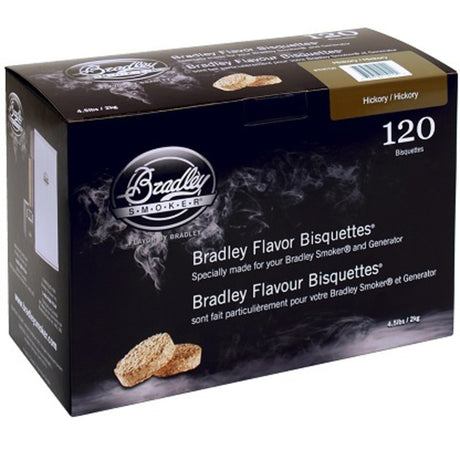 Brykiety z drewna hikorowego Bradley drewno wędzarnicze (120 sztuk)