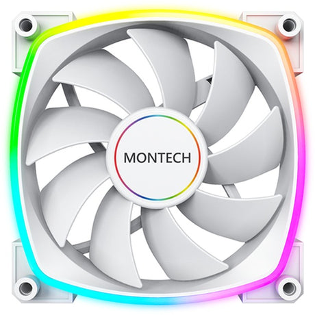 Wentylator Montech Ax140 PWM RGB (biały, 140 x 140 x 25 mm)