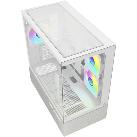Obudowa mini tower Sharkoon mk7 argb (biała | 2x USB-A | 1x USB-C | RGB | szkło hartowane)