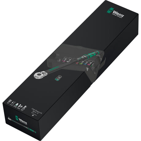 Klucz dynamometryczny Wera Click-Torque c 3 zestaw 2, 1 2 (czarno-zielony, 11-częściowy, z odwracalną grzechotką)