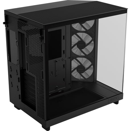 Obudowa midi tower Nzxt h6 flow rgb (czarna | 2x usb-a | 1x usb-c | rgb | szkło hartowane)