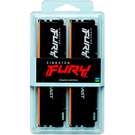 Kingston Fury Beast 16 GB DDR5-6000 (2x 8 GB) RAM (czarny, KF560C30bbek2-16, XMP 3.0, Expo 1.1)