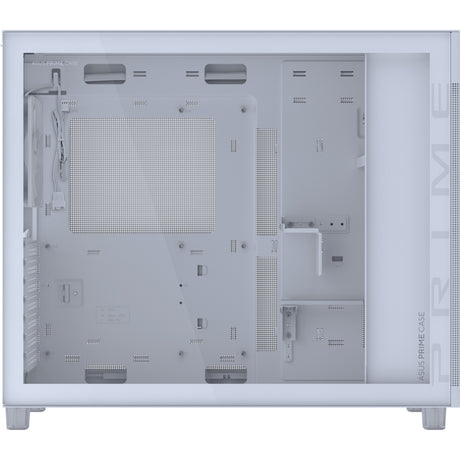 Asus Prime Ap303 - Obudowa Midi Tower z panelem ze szkła hartowanego (biała | 2x USB-A | 1x USB-C | Szkło hartowane)