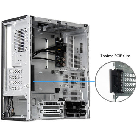 Obudowa mini tower Chieftec uni bs-20b-op (czarna | 3x USB-A | 1x USB-C)