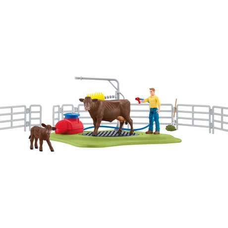 Świat farmy Schleich - figurka stacji mycia krów