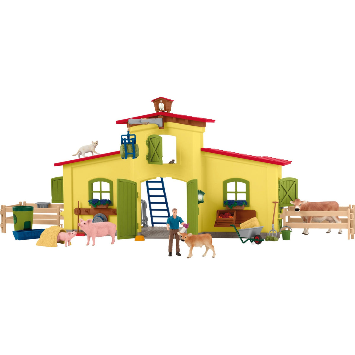 Świat farmy Schleich - duża stabilna, żółta figurka do zabawy