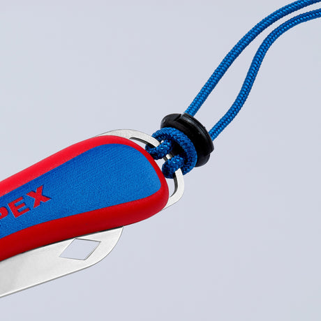 Scyzoryk dla elektryka Knipex 16 20 50 sb (czerwony niebieski, długość 120mm)