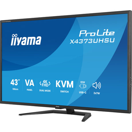 Monitor Iiyama prolite x4373uhsu-b2 42,5 4k UHD (czarny (matowy), hdmi, displayport, usb-c)