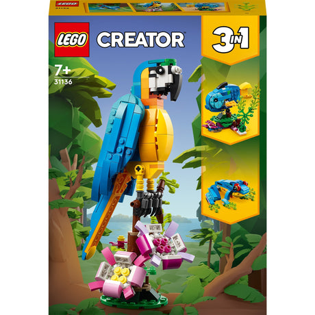 Lego Creator 3w1 egzotyczna papuga - żaba - ryba - zestaw zabawek dla dzieci - 31136