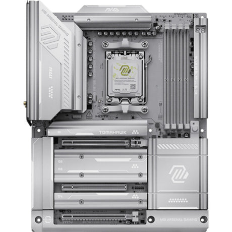 Msi mag x870e tomahawk max wifi pz socket am5 moederbord (wit, raid, 5gb-lan, wi-fi 7, bt 5.4, sound, atx)