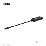 Koncentrator Club 3D USB-C na Triple DisplayPort MST (czarny, 4K60 Hz)
