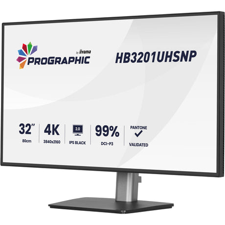Monitor Iiyama prographic hb3201uhsnp-b1 31.5 4k UHD (czarny (matowy), hdmi, displayport, usb-c, audio)