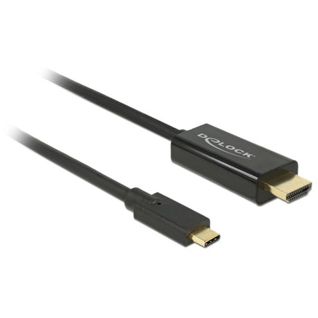 Delock Kabel USB-C (męski) > HDMI (męski) (tryb DP Alt) (czarny, 2 metry, 4K 30 Hz)