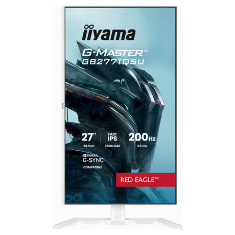 Monitor do gier Iiyama G-Master Red Eagle GB2771QSU-W1 27 (biały, 2x HDMI, DisplayPort, 2x USB-A, 2x USB-C, 200 Hz)