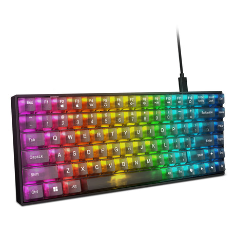 Lenovo legion k510 mini pro rgb mechanisch gaming toetsenbord (zwart, układ amerykański (qwerty), 75%, brązowy przełącznik, hot swap, usb)