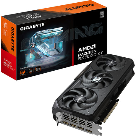 Karta graficzna Gigabyte Radeon RX 9070 XT Gaming Oc 16G (czarna, 2x DisplayPort, 2x HDMI 2.1, Rdna4)