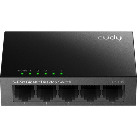 Cudy 5-portowy gigabitowy przełącznik metalowy do komputerów stacjonarnych (czarny)