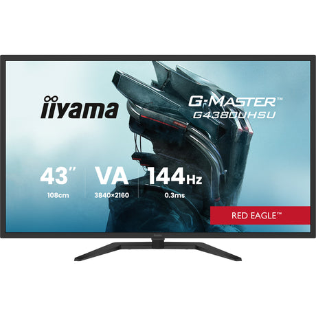 Monitor do gier Iiyama G-Master Red Eagle G4380uhsu-B2 42,5 4K UHD (czarny, 2x HDMI, 2x Displayport, 4x USB-A, USB-B, 144 Hz)