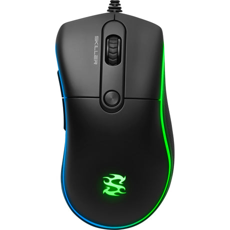 Optyczna mysz do gier Sharkoon Skiller sgm2 (czarna, 400 - 6400 dpi, diody LED rgb)